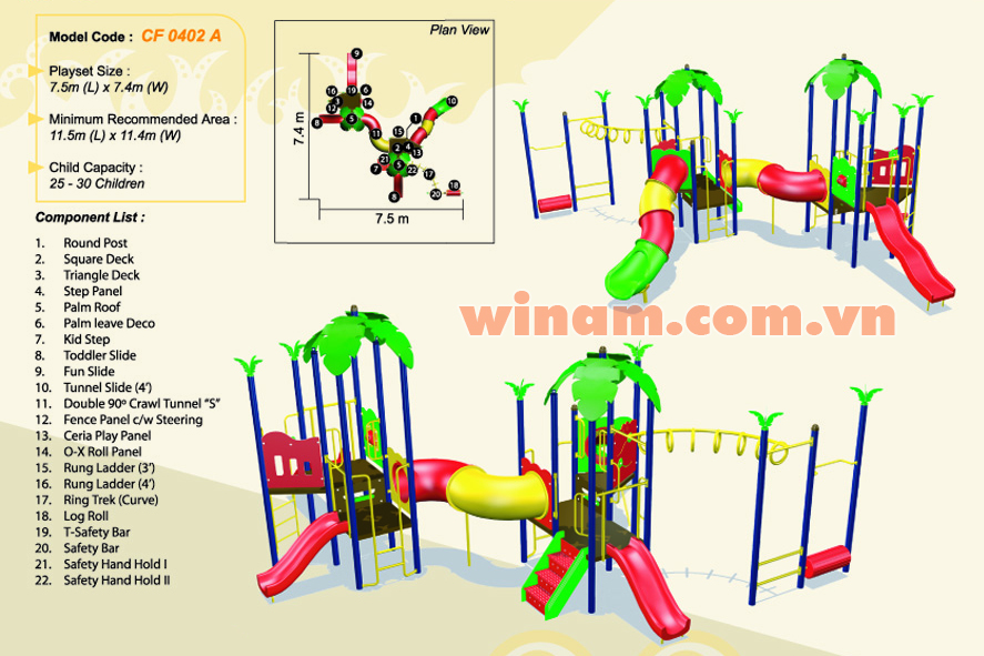 Khu vui chơi liên hoàn - WINPLAY-MC-CF-0402-A