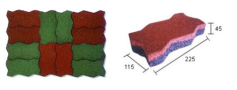 Gạch cao su con sâu