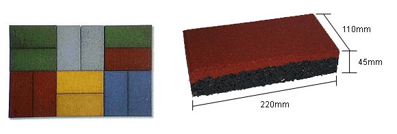 Gạch cao su chữ nhật