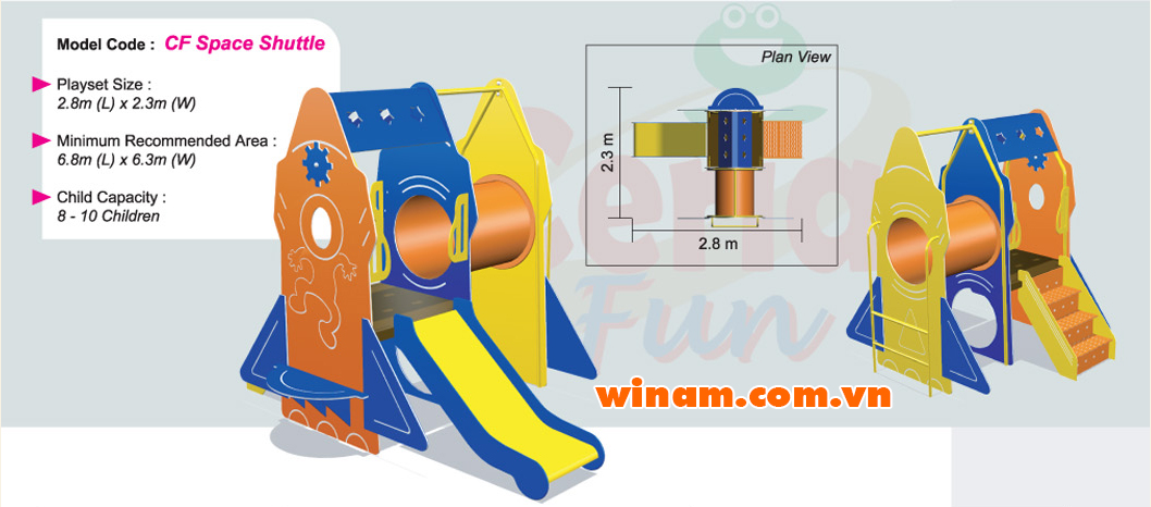Khu vui chơi liên hoàn - WINPLAY-MC-CF-Space-Shuttle